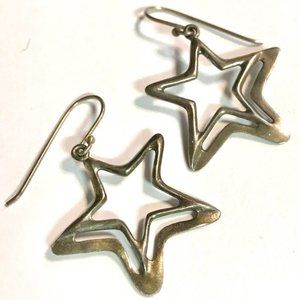 Vintage Silpada Sterling Silver Wish Upon a Star Dangle Earrings Retired